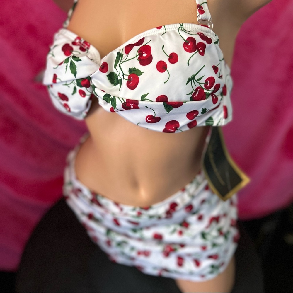 Esther Williams cherry Pinup Swimsuit bikini rockabilly dollbaby Barbie vintage
